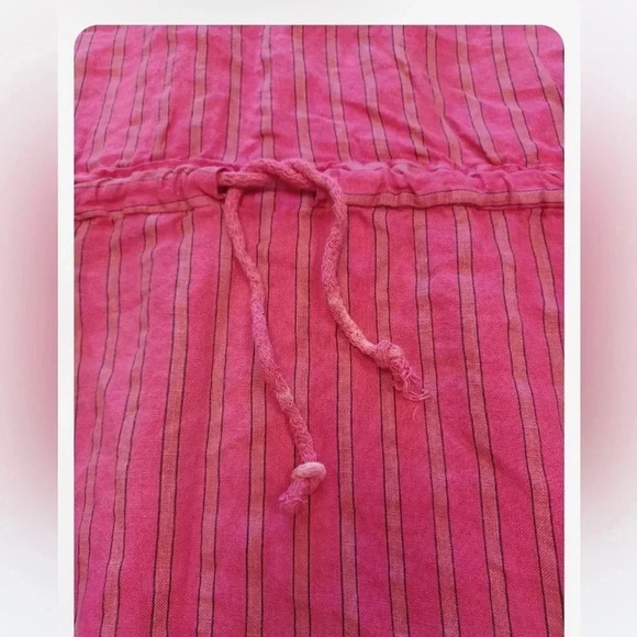 Anna Melani 100%  Linen Pink Pinstripe Sleeveless Mini Dress Size 3X - Picture 11 of 11